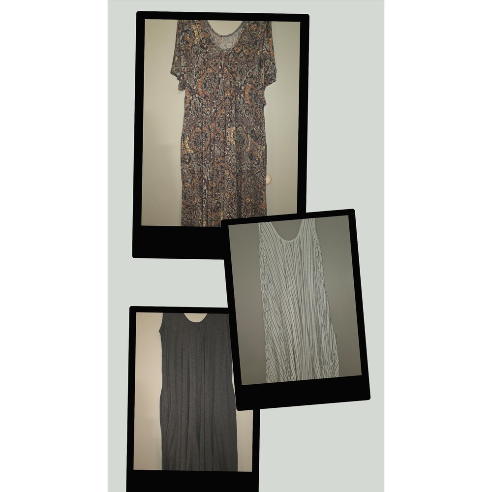 Latched Mama Maternity Nursing jumpers Bundle Striped Paisley Grey XS-XXL 3pk